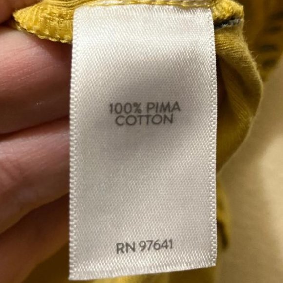 J. Jill Women's Yellow Floral 100% Pima Cotton 3/4 Sleeve Scoop Neck Tee Size XS - Picture 4 of 5